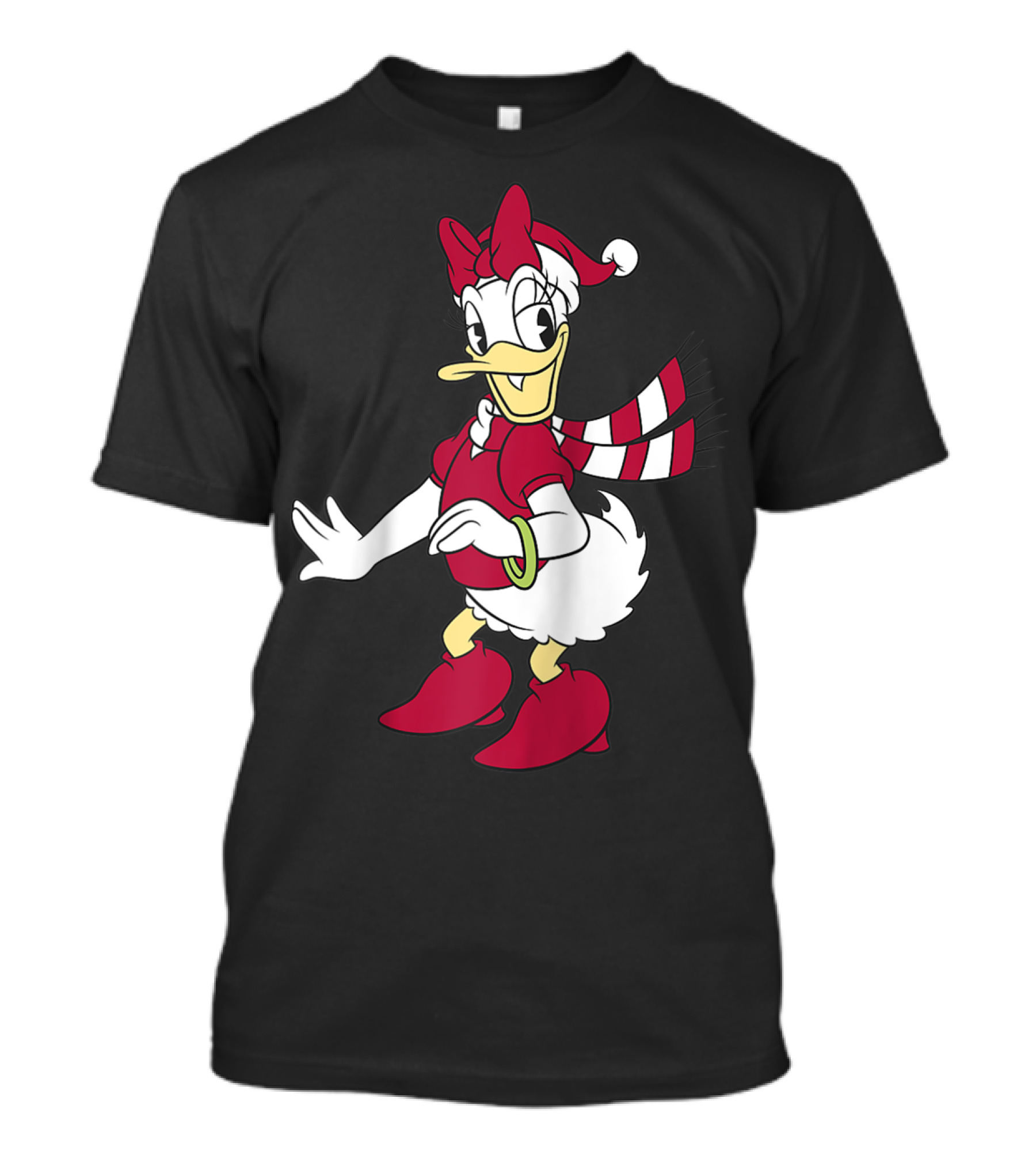 Disney Daisy Duck With Festive Holiday Scarf And Hat T-Shirt