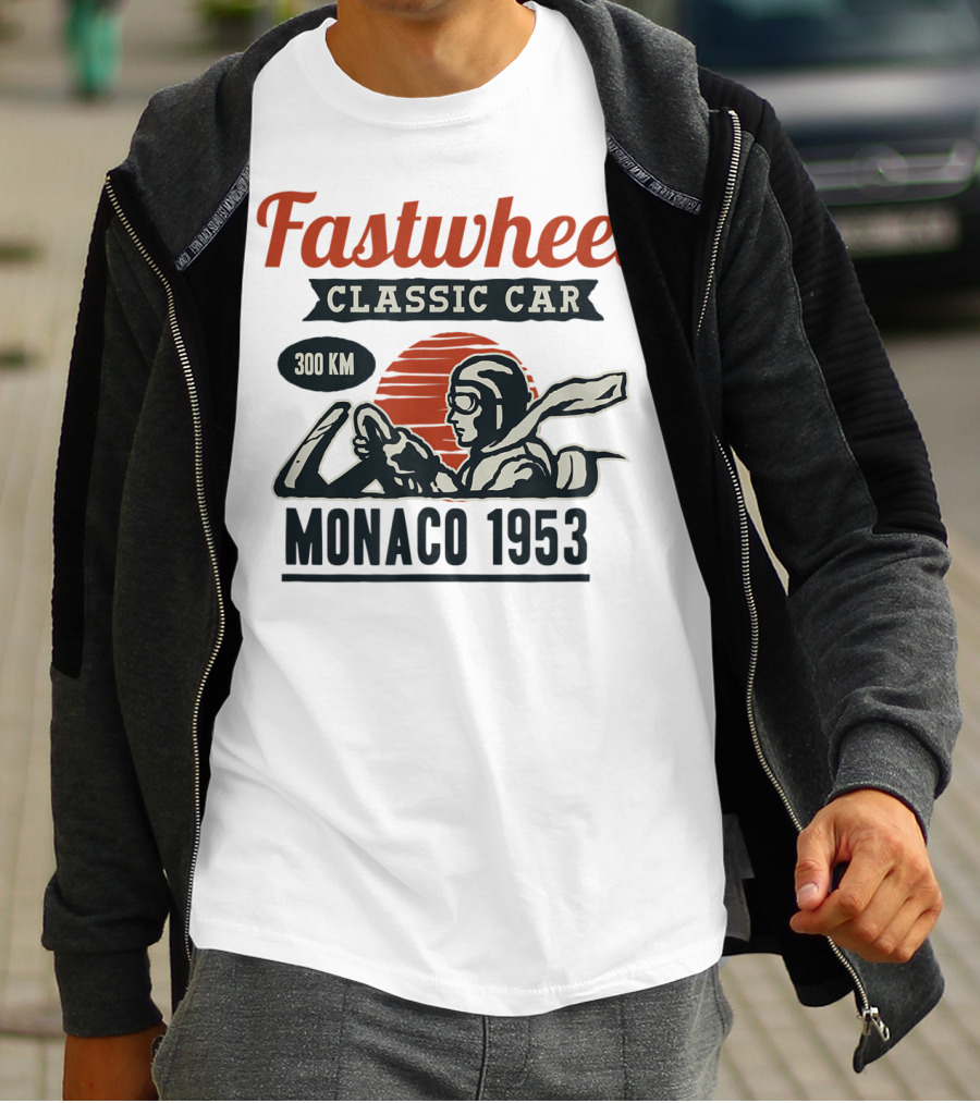 Fastwheel Classic Car Monaco 1953 300 KM T-Shirt