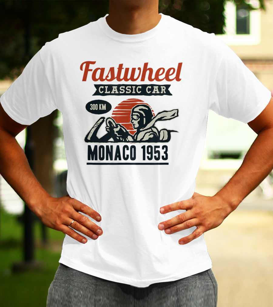 Fastwheel Classic Car Monaco 1953 300 KM T-Shirt