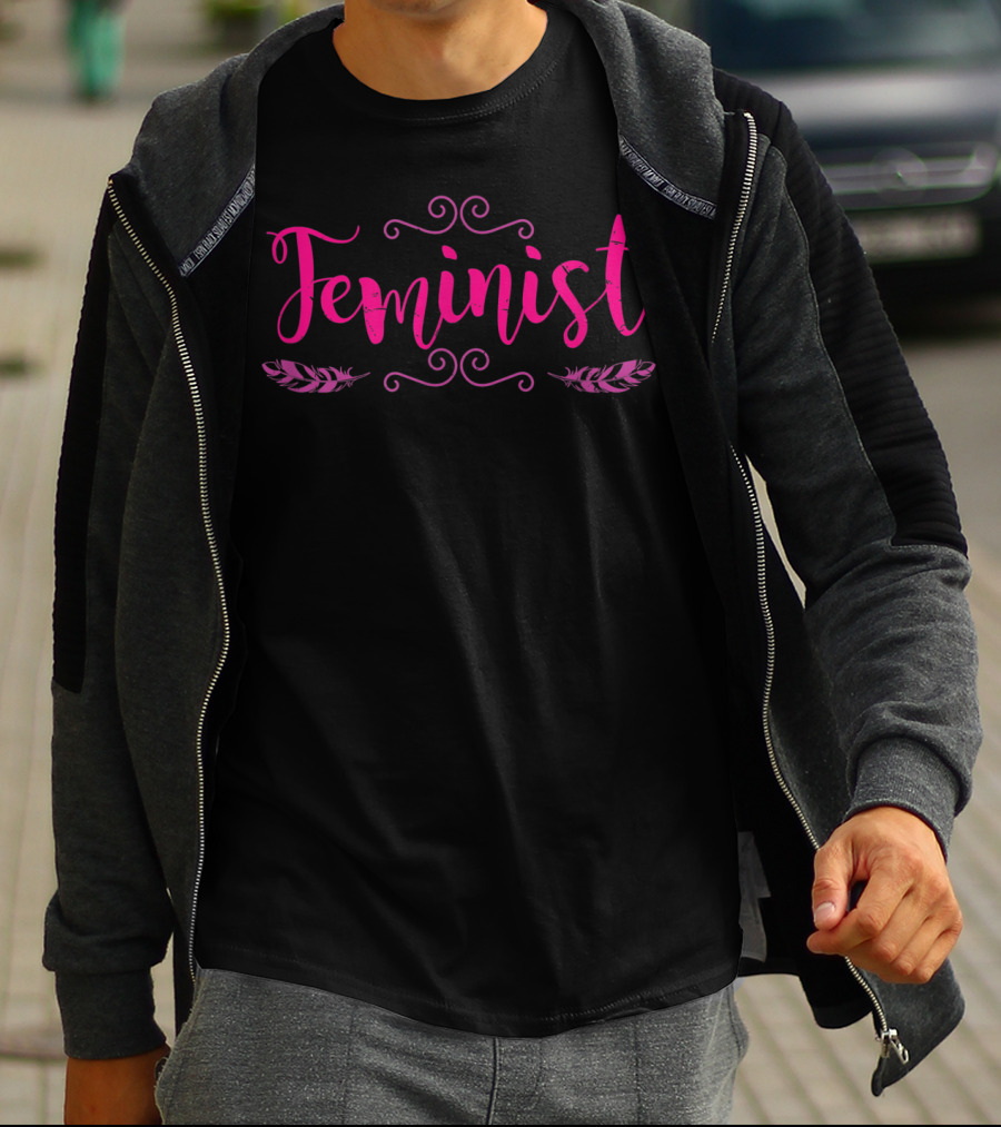 Feminist Classic Feminism Pink Flourish T-Shirt