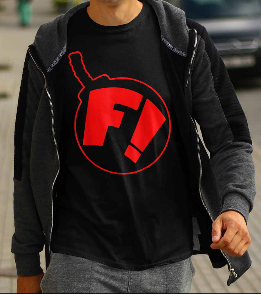Ferretbomb Classic Red Reverse Logo Bomb Icon F T-Shirt