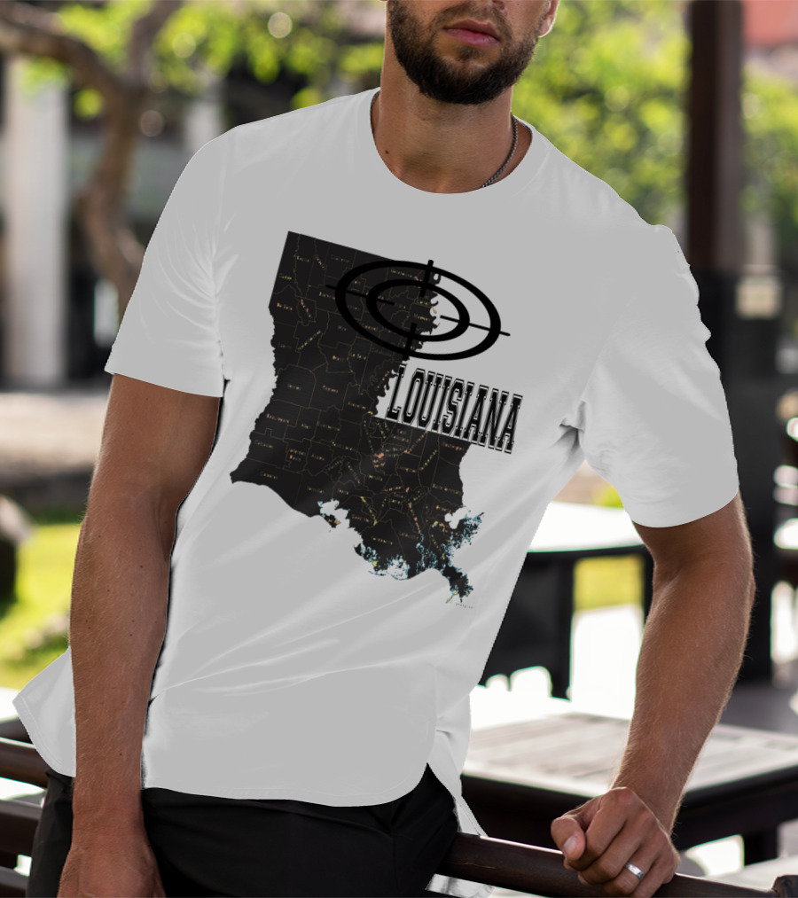 Louisiana Map Overlay Urban Classic T-Shirt