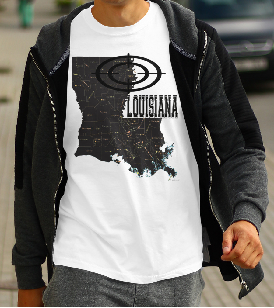 Louisiana Map Overlay Urban Classic T-Shirt
