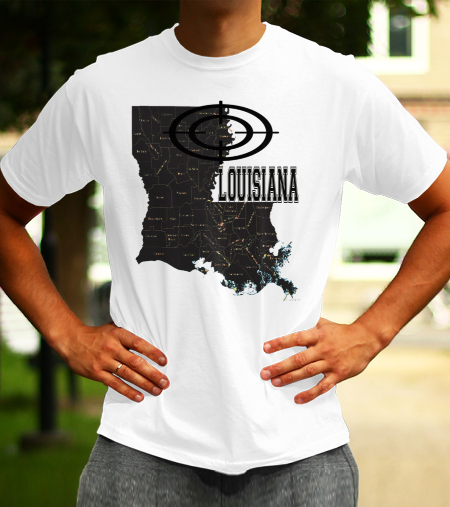 Louisiana Map Overlay Urban Classic T-Shirt