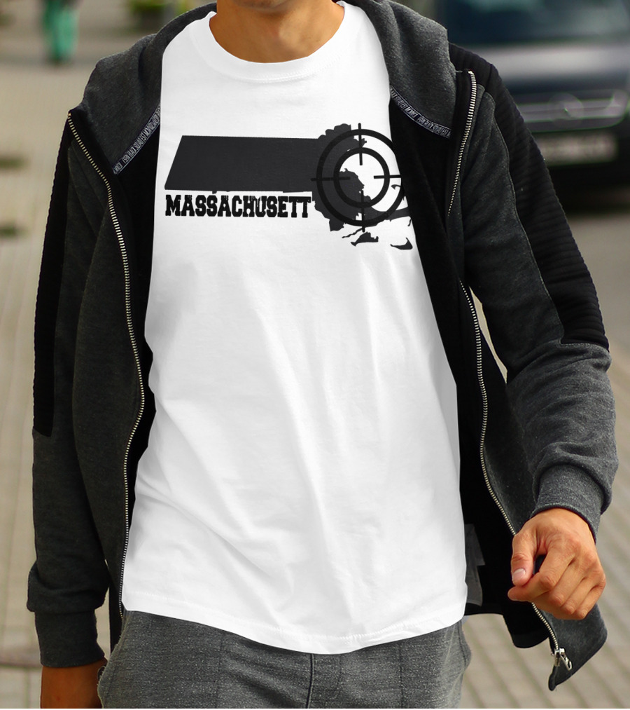 Massachusetts Target Map Fun T-Shirt