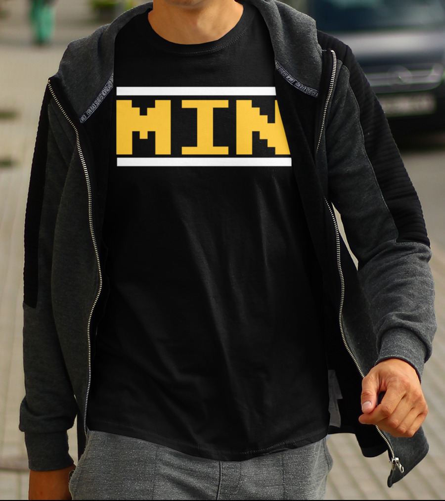 Minnesota Football Min Classic Video Game Font T-Shirt