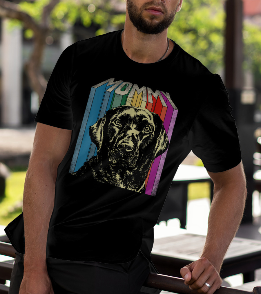 Mommy Labrador Colorful Retro T-Shirt