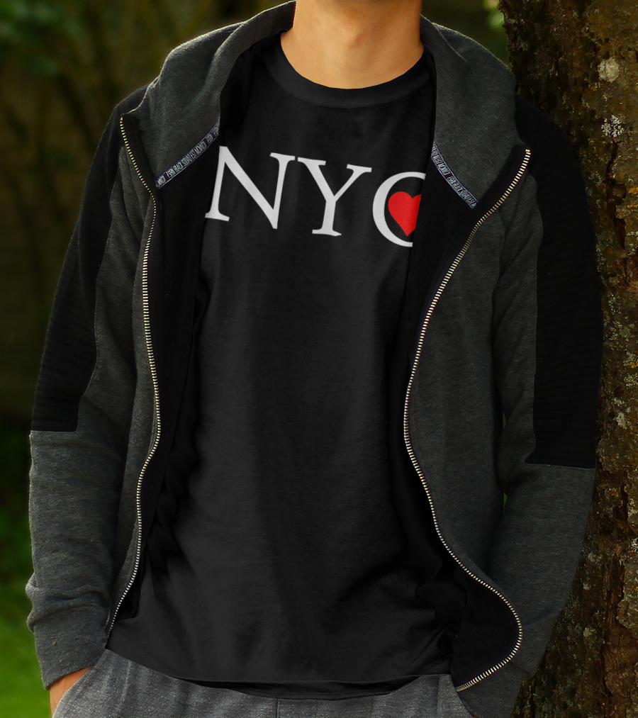 NYC Classic Red Heart Trendy New York CP T-Shirt