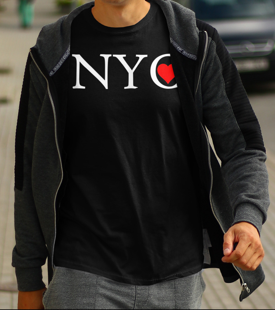 NYC Classic Red Heart Trendy New York CP T-Shirt