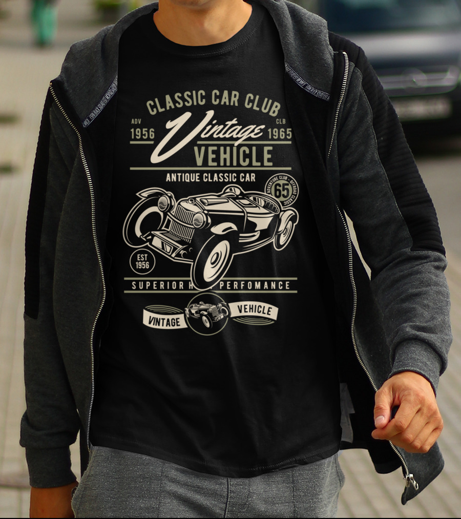 Classic Car Club Vintage Vehicle Antique Classic Car Superior Performance 1956-1965 T-Shirt