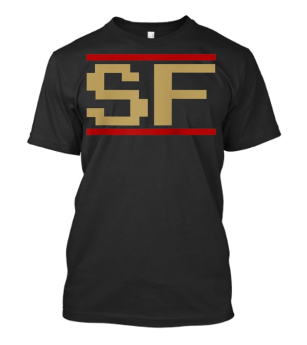 San Francisco SF Classic Football Video Game Font MK T-Shirt