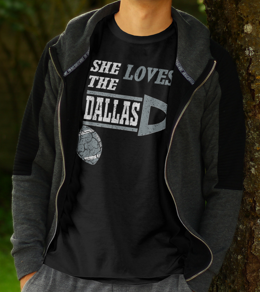 She Loves The Dallas D Football Texas City T-Shirt