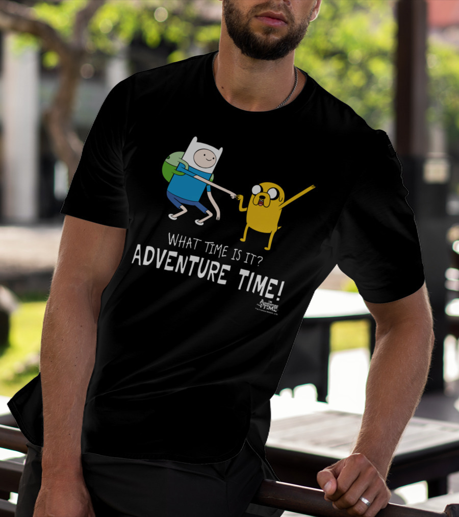 Adventure Time Finn And Jake What Time Is It Fist Bump T-Shirt