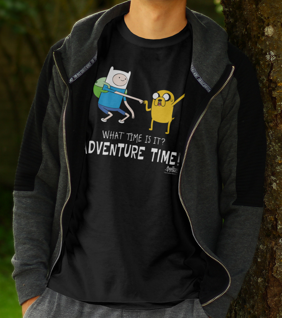 Adventure Time Finn And Jake What Time Is It Fist Bump T-Shirt