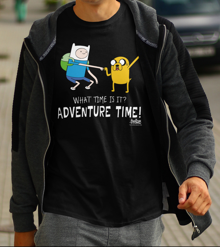 Adventure Time Finn And Jake What Time Is It Fist Bump T-Shirt