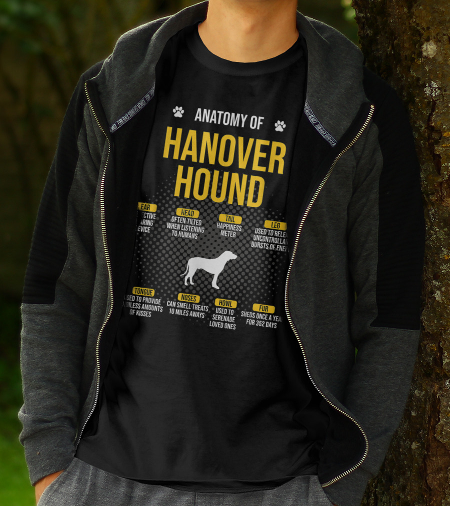 Anatomy Of Hanover Hound Selective Hearing Happiness Meter Serenade Loved Ones T-Shirt