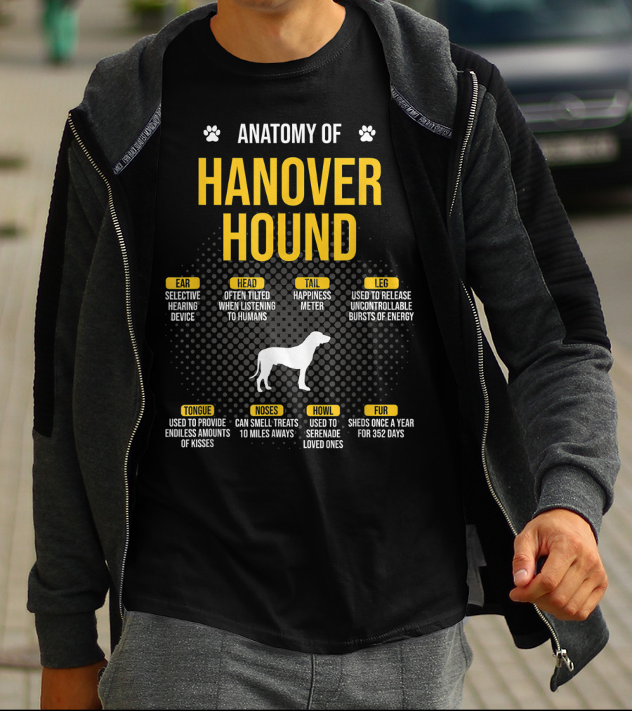 Anatomy Of Hanover Hound Selective Hearing Happiness Meter Serenade Loved Ones T-Shirt