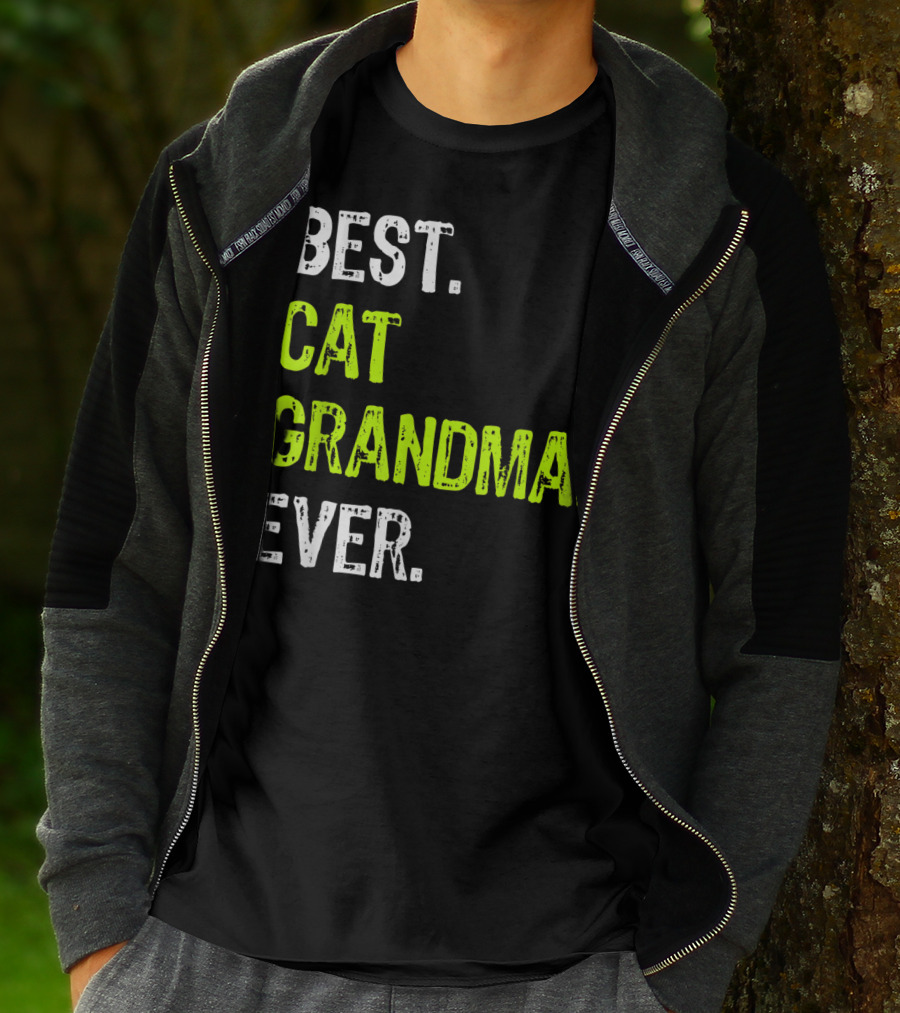 Best Cat Grandma Ever Retro Funny Grandmother T-Shirt