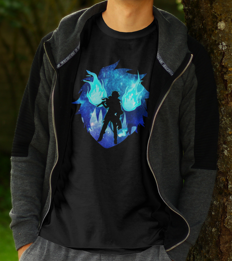 Blue Flames Ao No Anime Exorcist T-Shirt