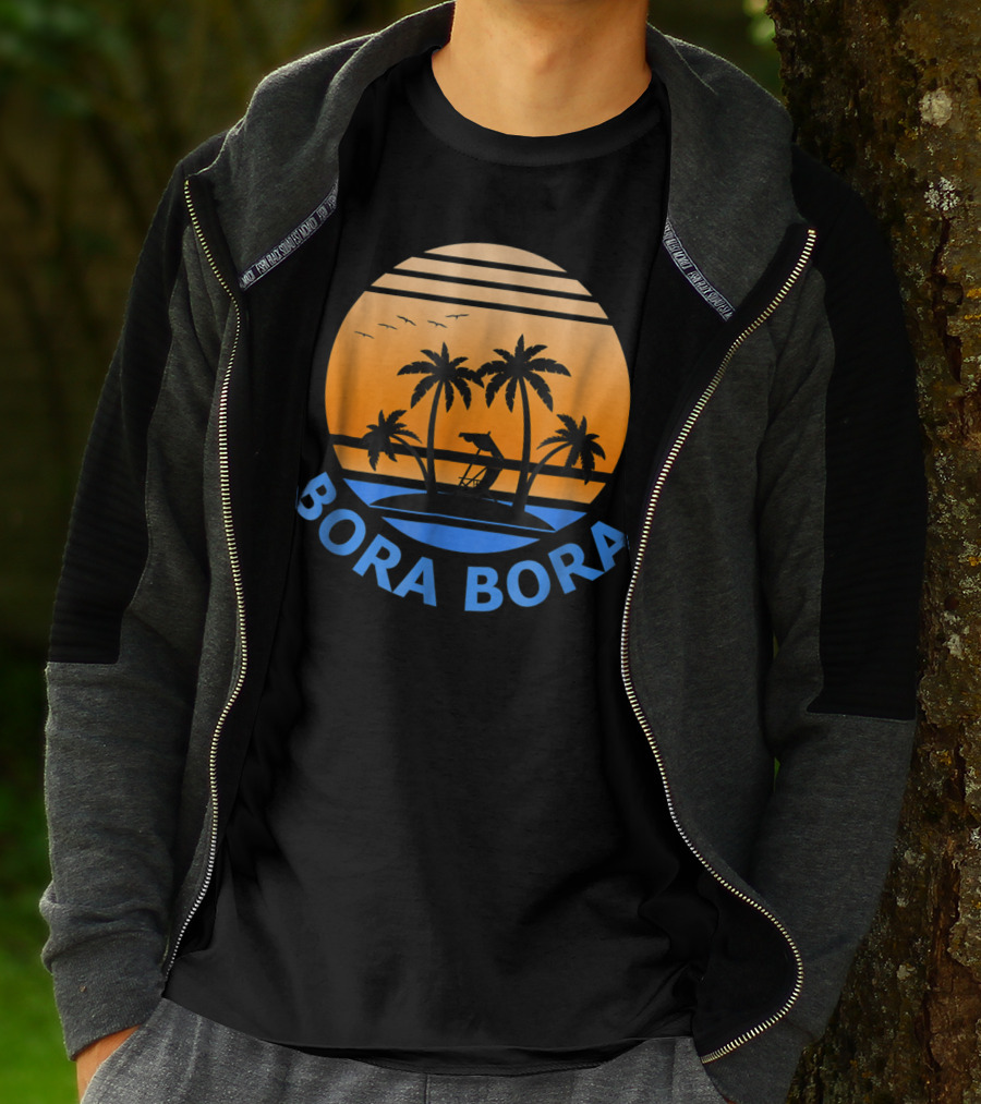 Bora Bora Paradise Island Sunset Vacation T-Shirt