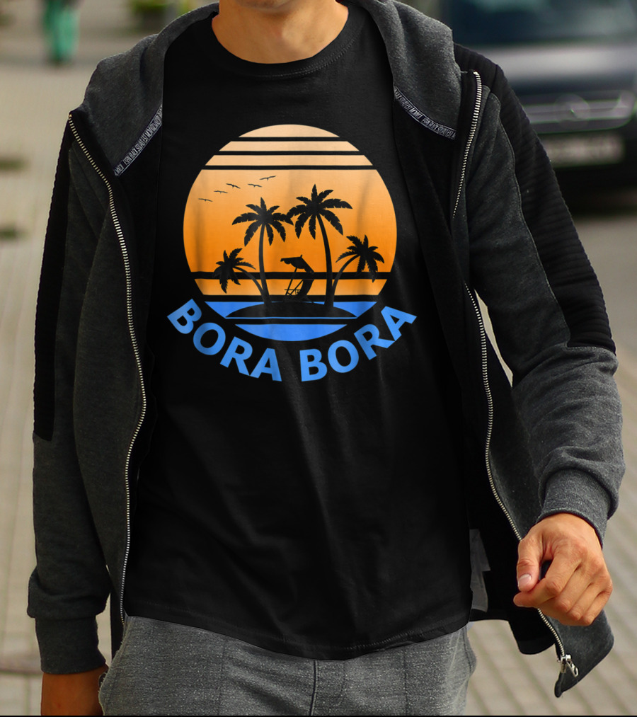 Bora Bora Paradise Island Sunset Vacation T-Shirt