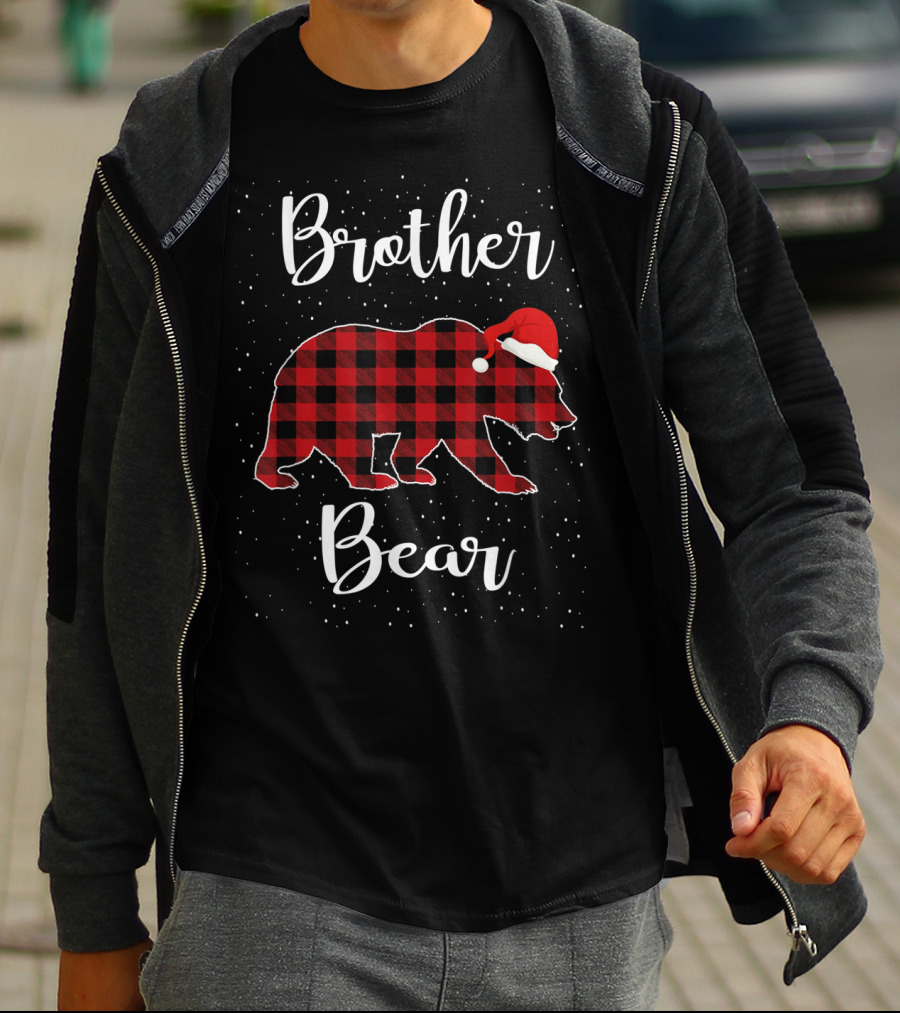 Brother Bear Christmas Plaid Family T-Shirt