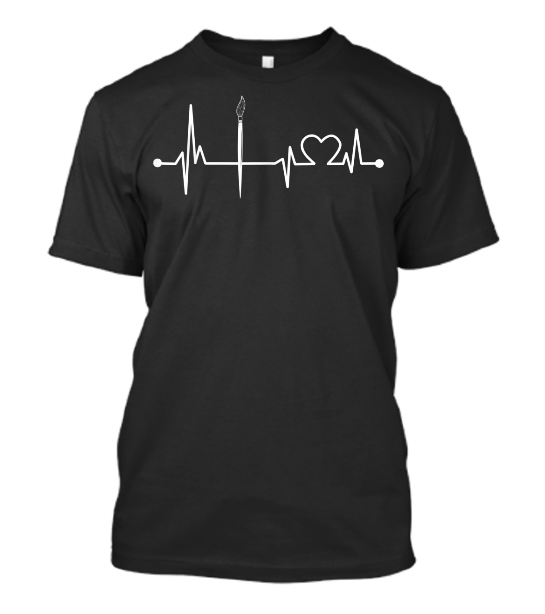 Brush Heartbeat Painter Artist Cool T-Shirt