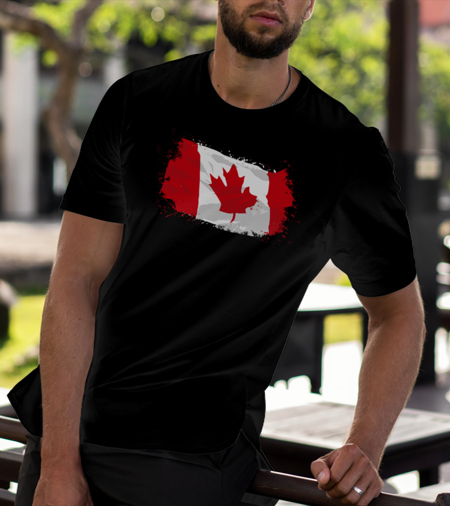 Canada Flag Iconic Maple Leaf Ensign Banner T-Shirt