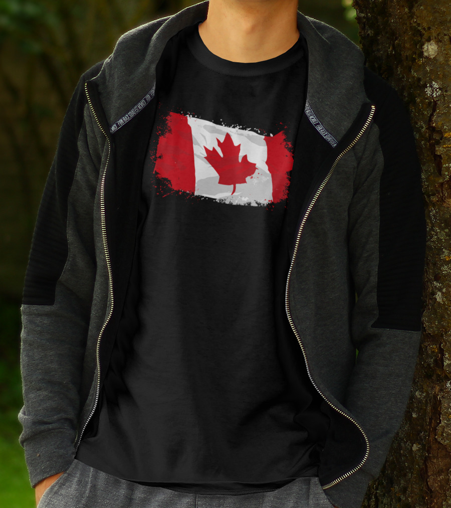 Canada Flag Iconic Maple Leaf Ensign Banner T-Shirt