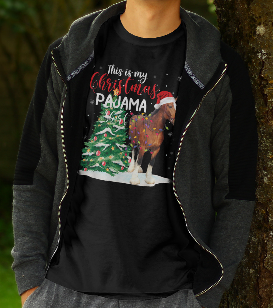 This Is My Christmas Pajama Clydesdale Horse T-Shirt