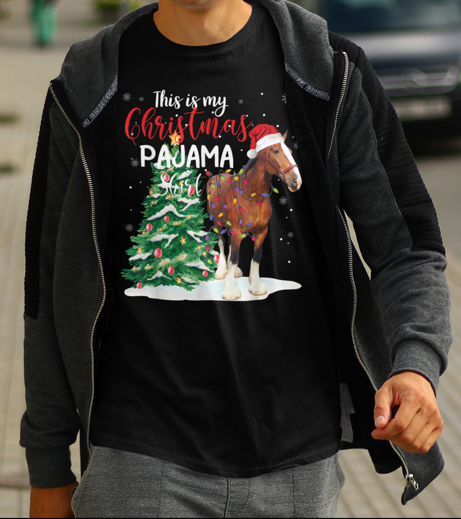 This Is My Christmas Pajama Clydesdale Horse T-Shirt