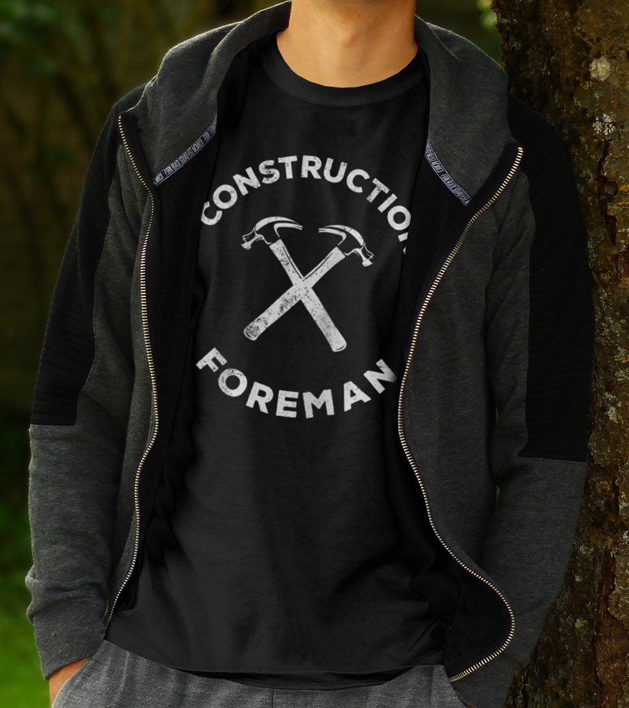 Construction Foreman Crossed Hammer T-Shirt