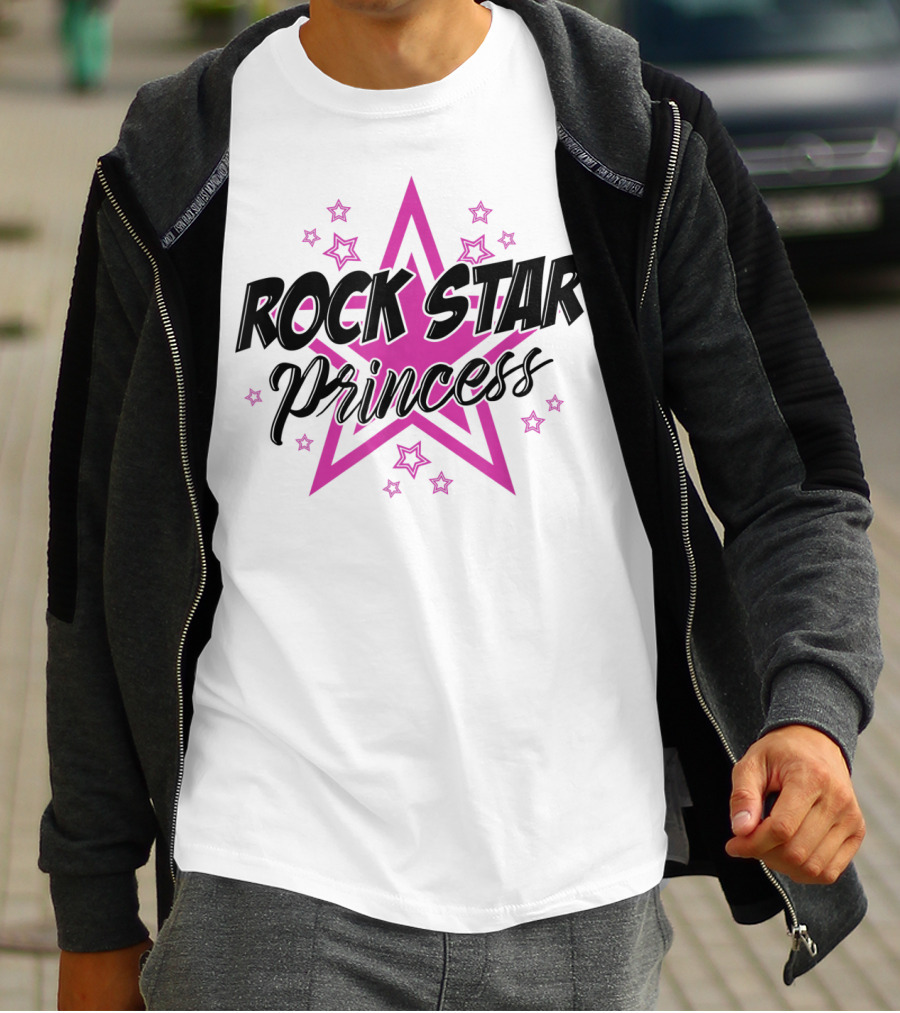Rockstar Princess Pink Star Sassy Cool T-Shirt