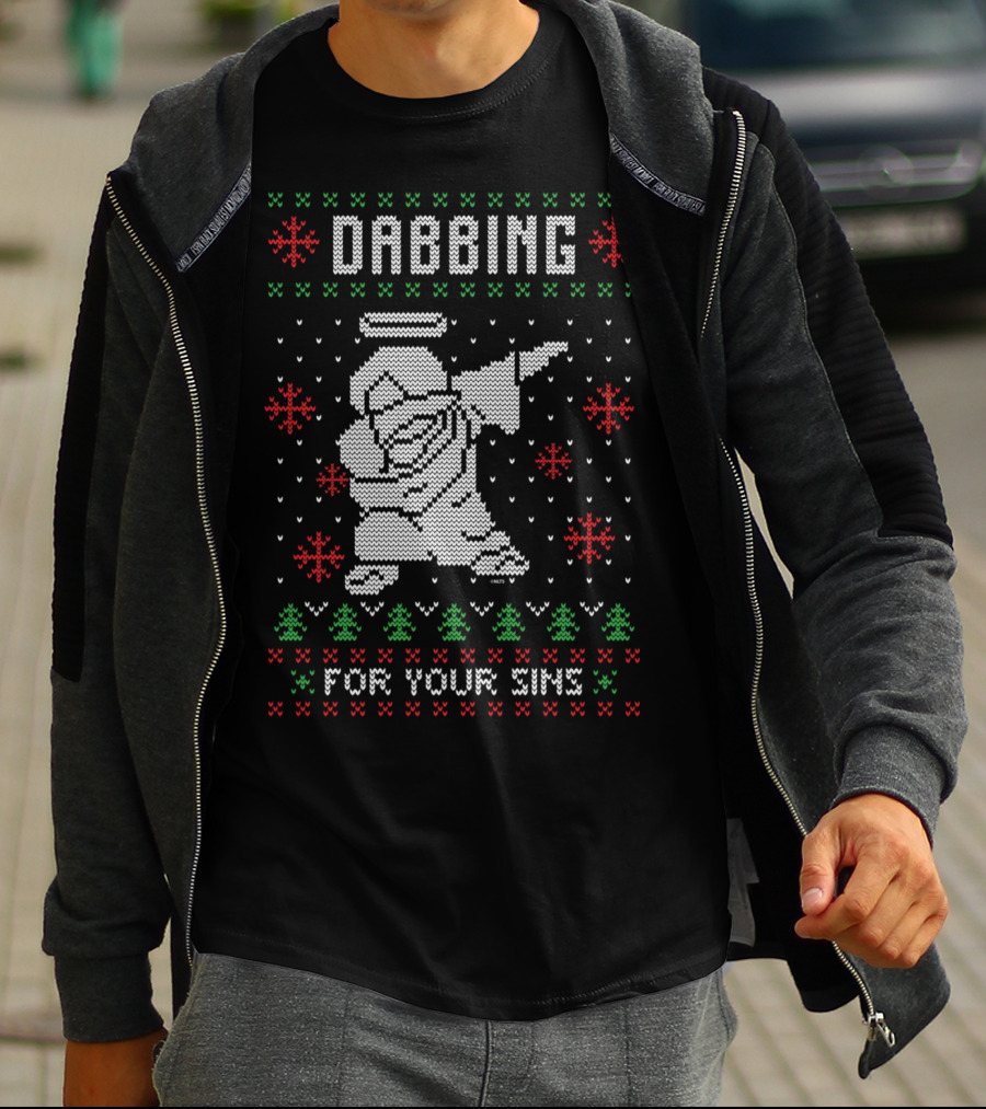 Dabbing Jesus Ugly Christmas Style For Your Sins T-Shirt
