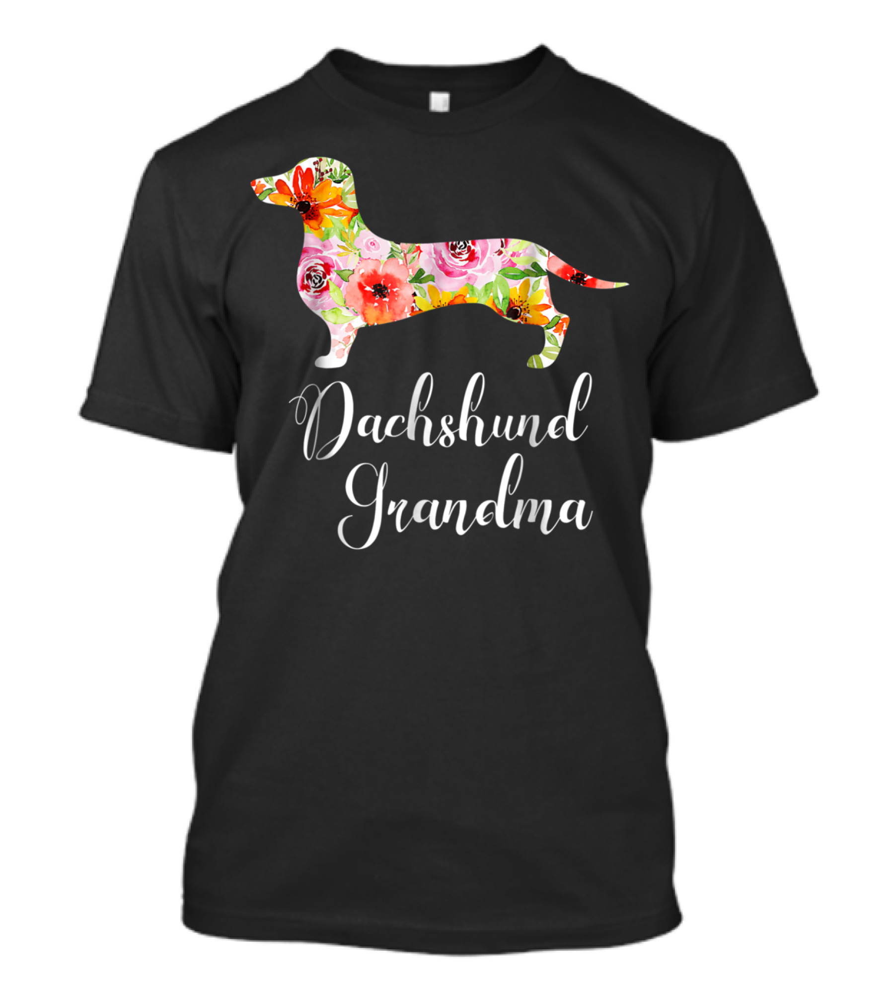 Dachshund Grandma Floral Dog Lover's Funny T-Shirt