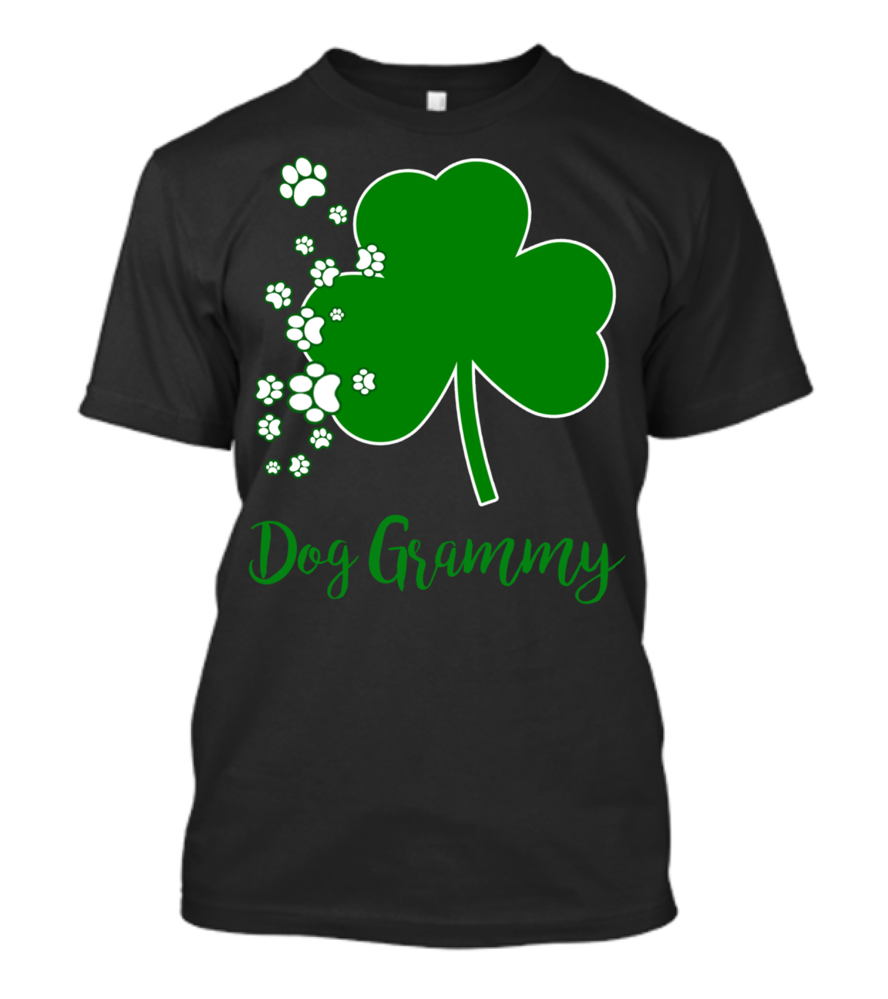 Dog Grammy Irish Shamrock With Paw Prints Best Grandmother's T-Shirt