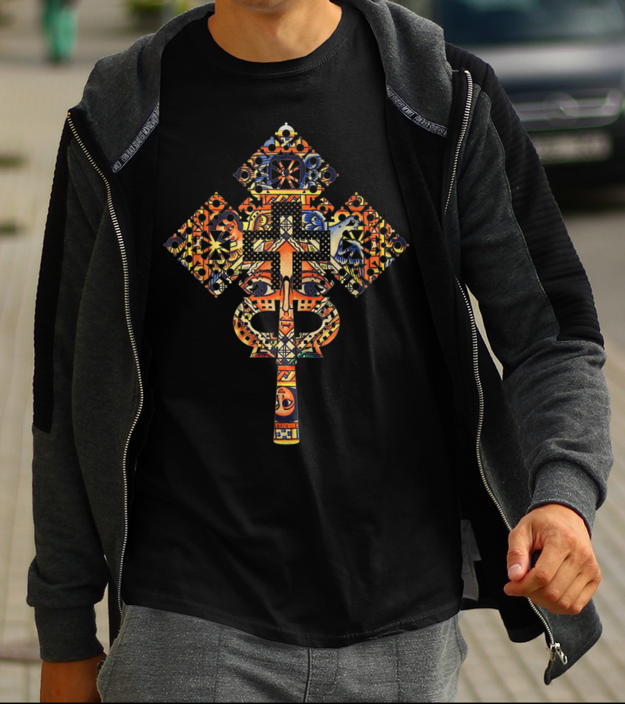 Ethiopian Christian Symbolism Christ In Glory Cross T-Shirt