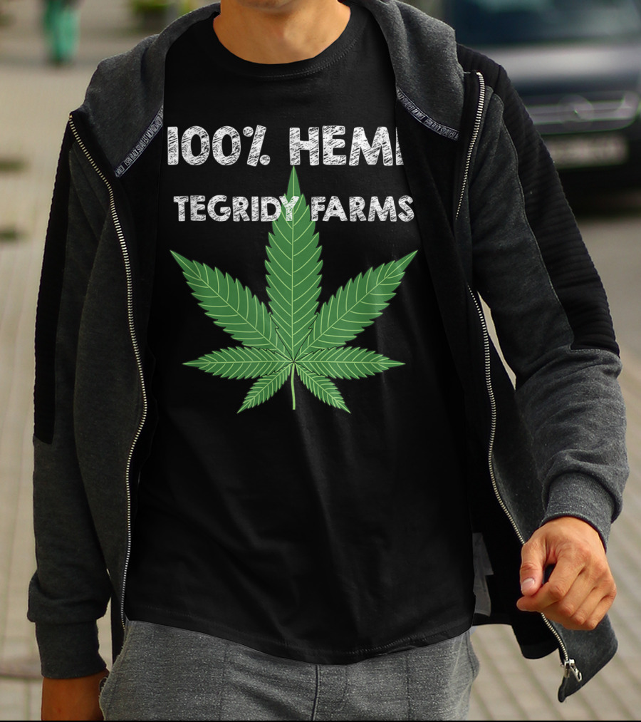 100% Hemp Tegridy Farms Leaf Comedy T-Shirt