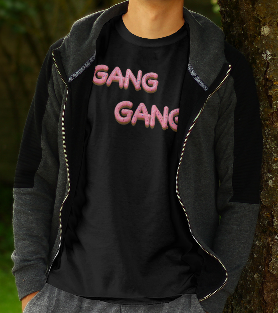 Gang Gang Pink Donut Font With Sprinkles T-Shirt