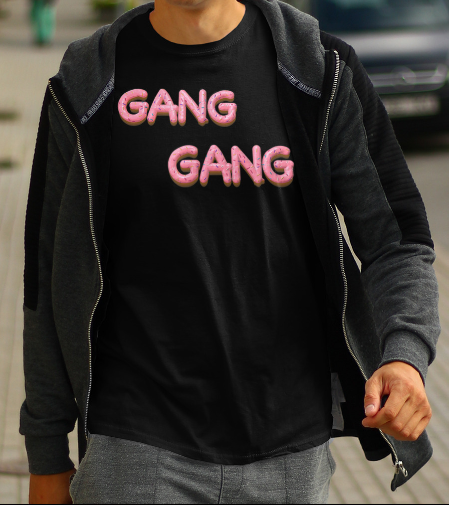 Gang Gang Pink Donut Font With Sprinkles T-Shirt