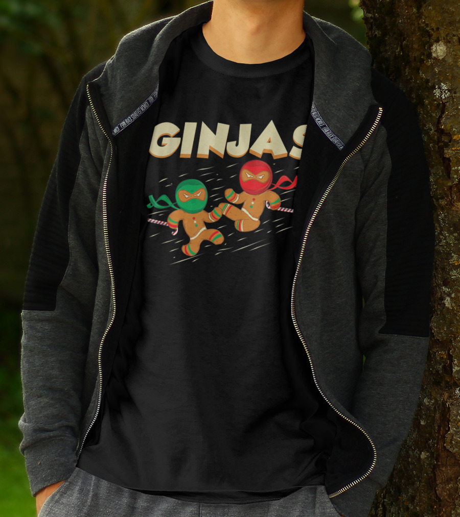 Ginjas Ninja Gingerbread Warriors T-Shirt