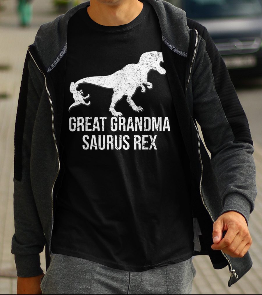 Great Grandma Saurus Rex Funny Grandma T-Rex Dinosaur T-Shirt