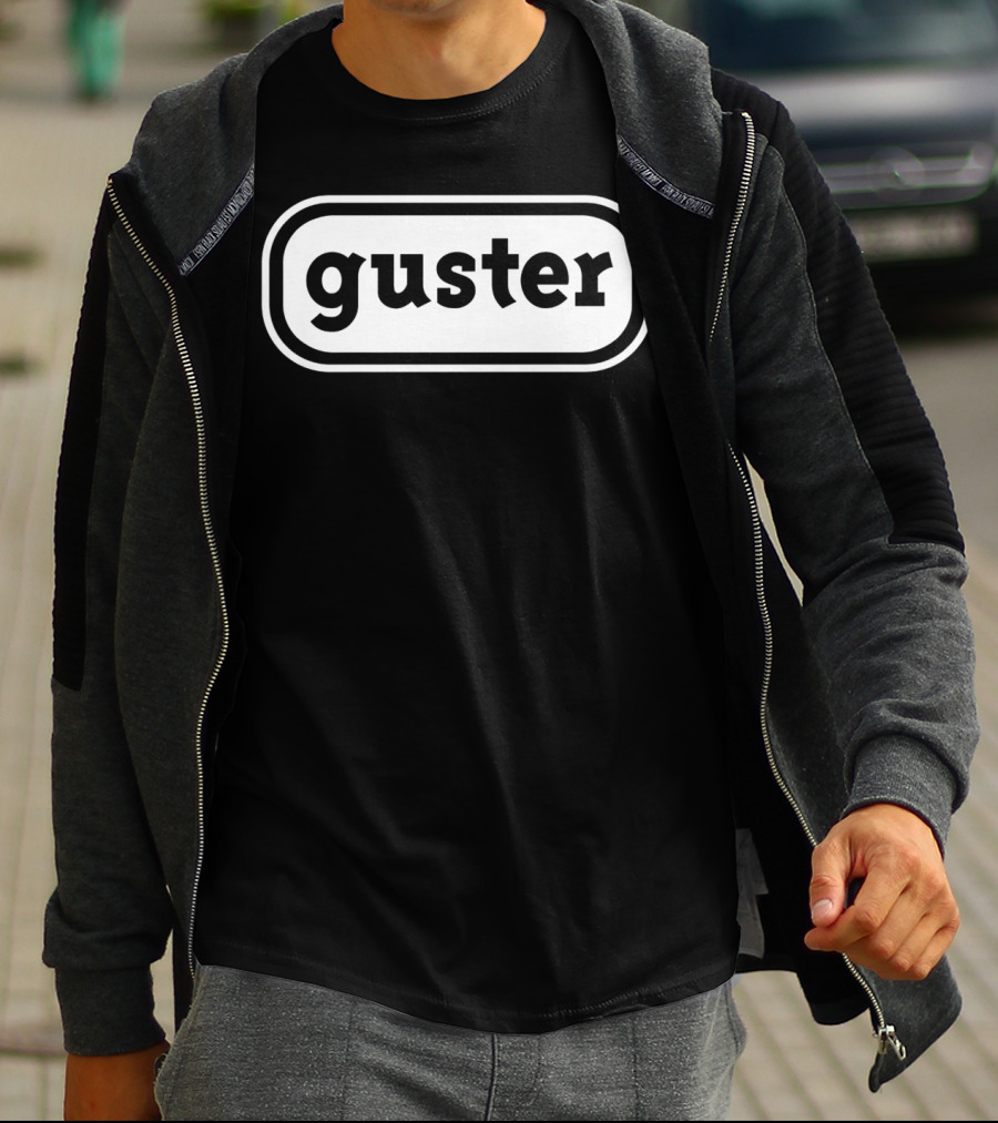 Guster Classic Oval Logo White Background T-Shirt