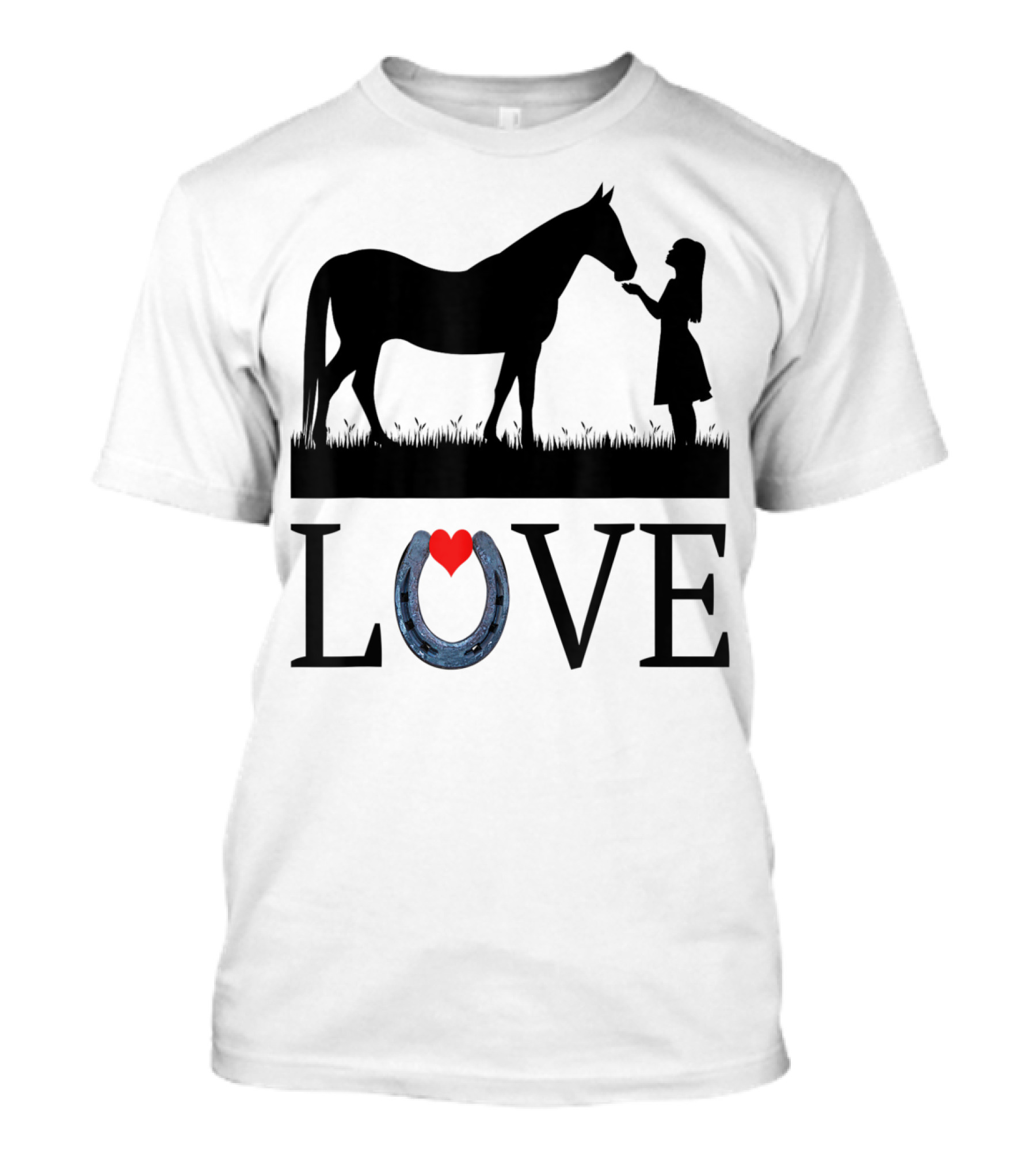 Horse Love Equestrian Girls Western Country Rodeo English T-Shirt