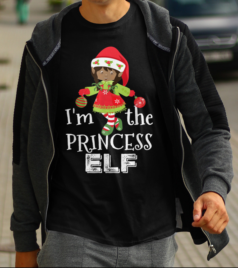 I'm The Princess Elf African American Holiday Festive Cheer T-Shirt