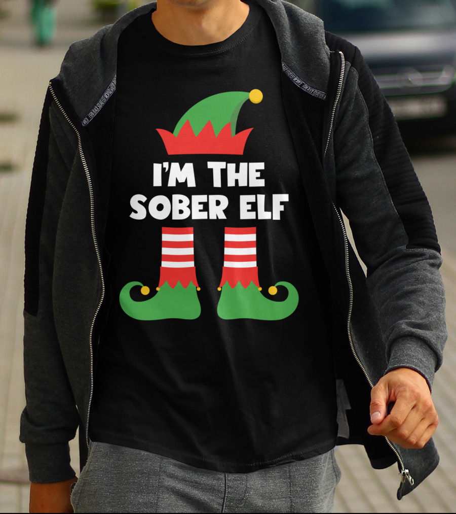 I'm The Sober Elf Xmas Festive Humor T-Shirt