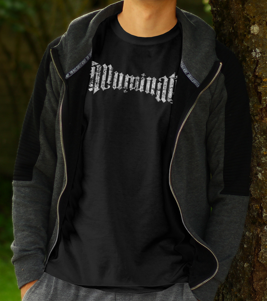 Illuminati Gothic Text Grunge T-Shirt