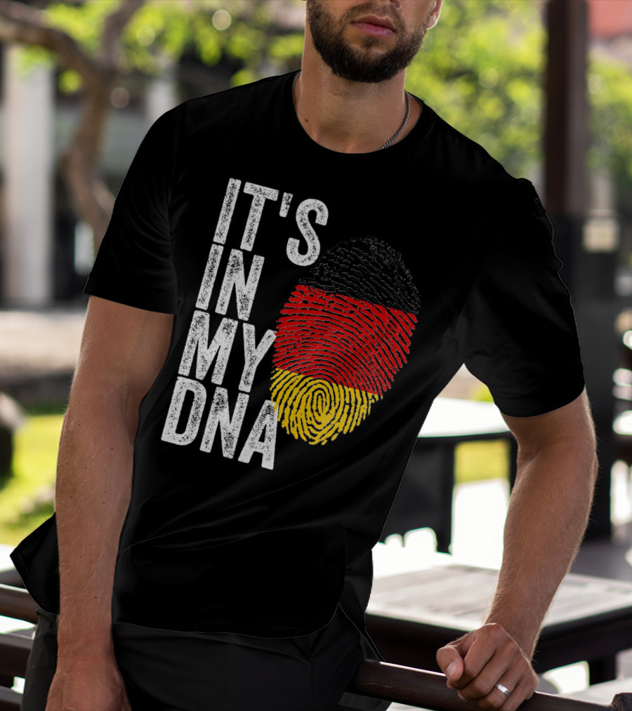 It's In My DNA Fingerprint German Flag Germany Pride T-Shirt