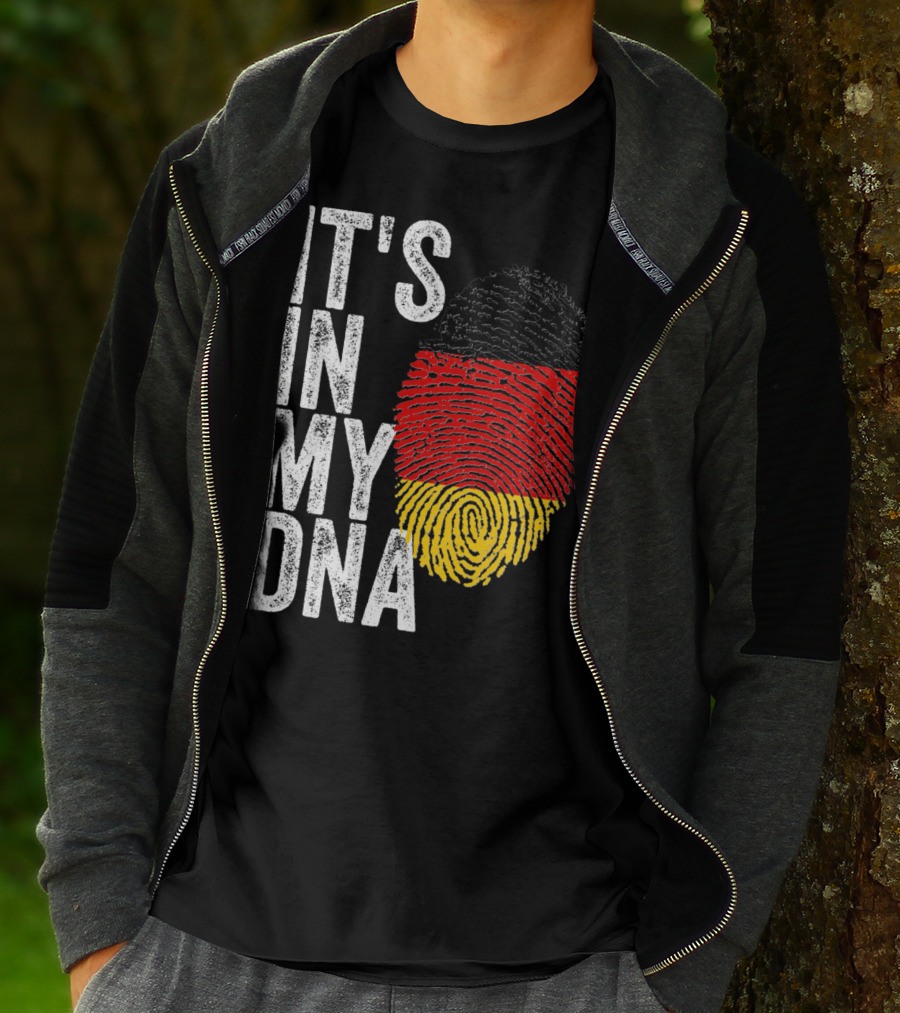 It's In My DNA Fingerprint German Flag Germany Pride T-Shirt