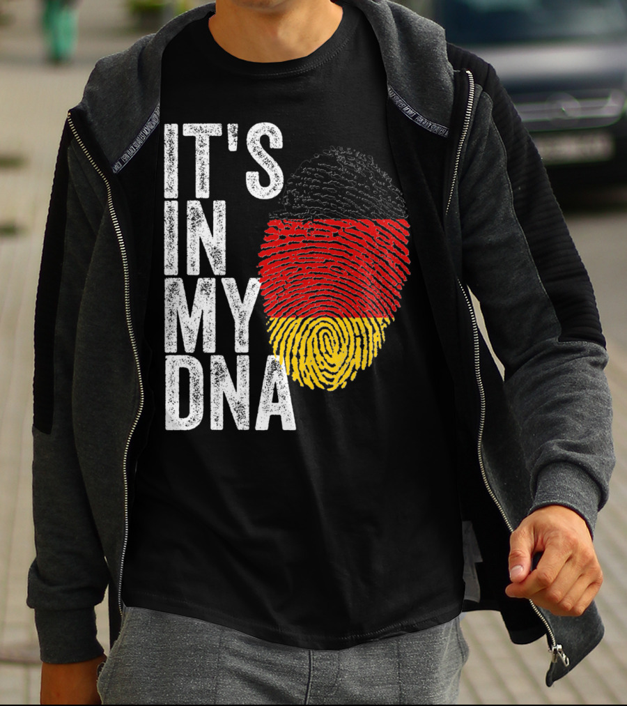 It's In My DNA Fingerprint German Flag Germany Pride T-Shirt